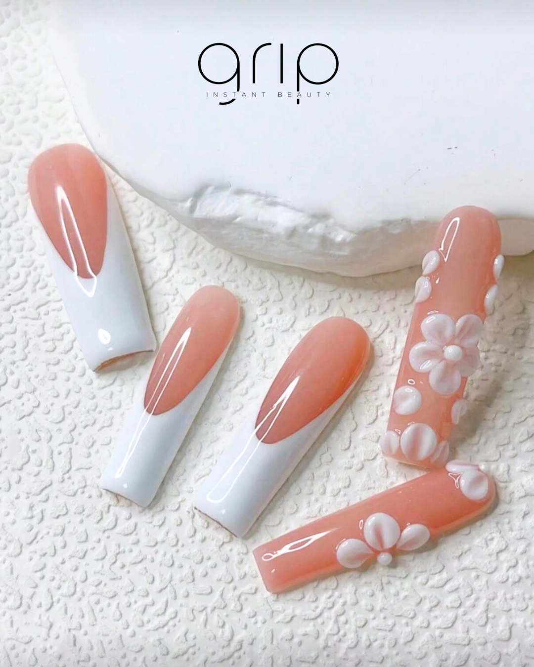 Aura - Long Square French with Design