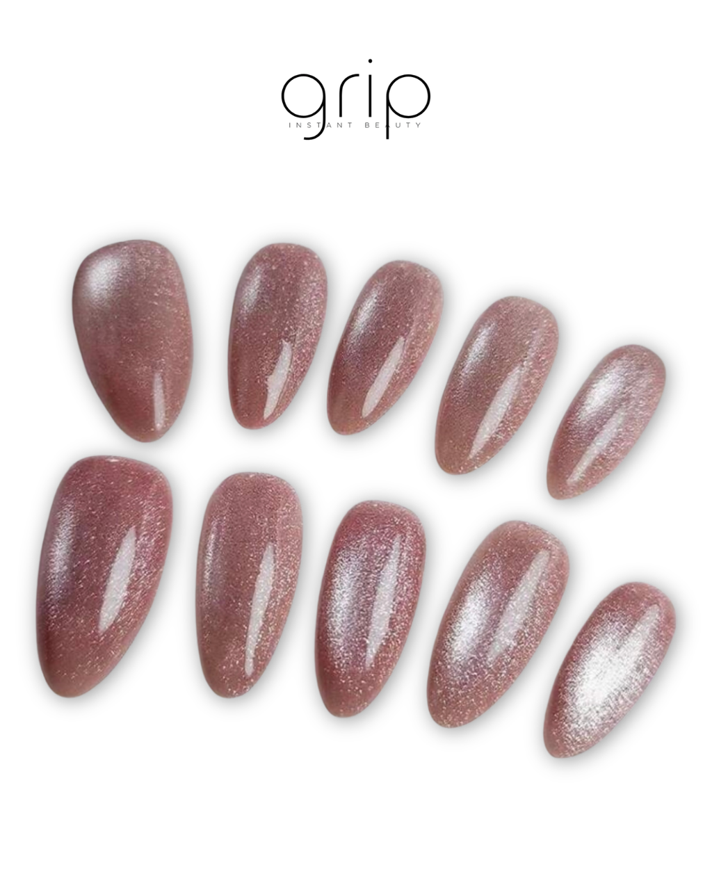 Stardust - Short Almond Sparkling Nude