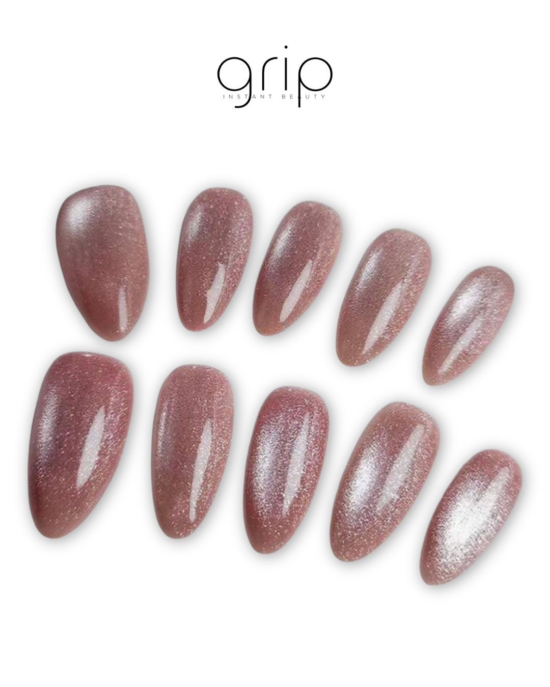 Stardust - Short Almond Sparkling Nude