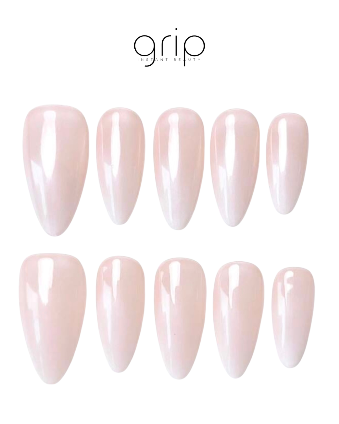 Satin - Short Almond Ombre Chrome