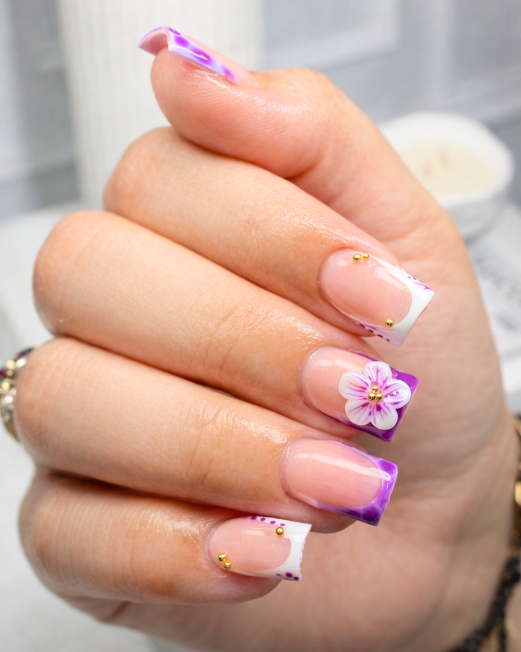 Rouge - Short Square French with Design